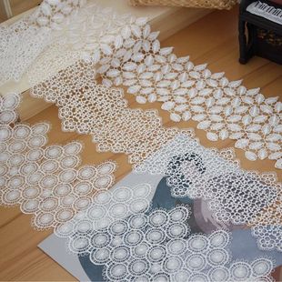 拼接材料 优质精美镂空涤纶水溶蕾丝花边服装 DIY腰带肩带制作辅料