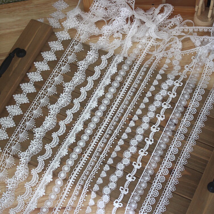 精致涤纶水溶蕾丝花边辅料 DIY服装森系项链锁骨链头饰肩带材料