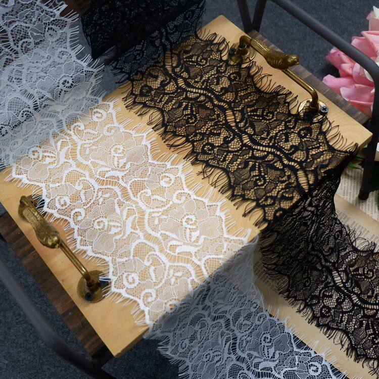 优质出口法单睫毛蕾丝花边辅料 宽13CM diy服饰须须面料拼接蕾丝
