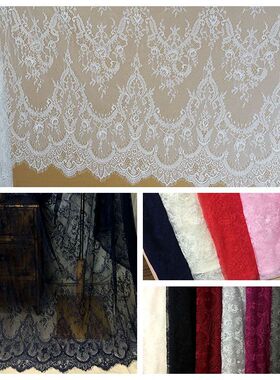 12色入 包邮优质欧式网纱睫毛蕾丝花边 手工diy服饰辅料窗帘材料