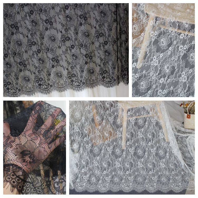 服装蕾丝材料 连衣裙网纱剪线亲肤高档透视 DIY手工设计婚纱材料