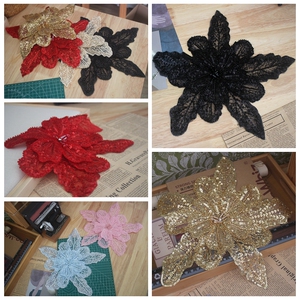 多色重工多层亮片钉珠立体花朵 DIY服装装饰配件配饰毛衣外套辅料