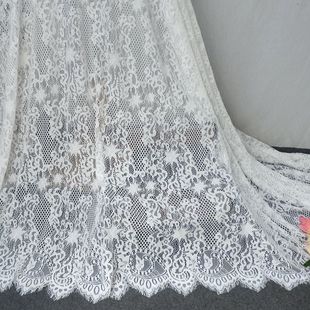 特价 半身裙礼服辅料家居布帘面料 锦棉睫毛蕾丝花边布料 DIY服装