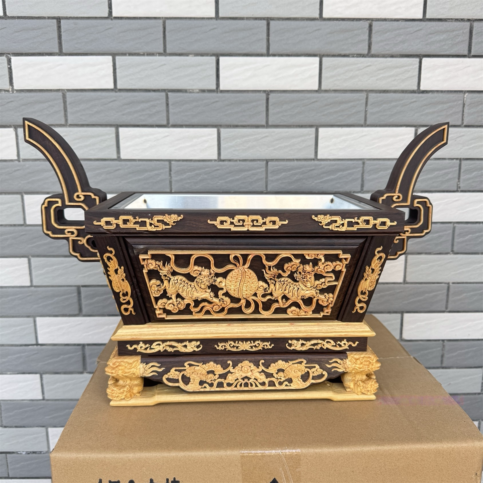 马槽炉黑檀入桧木玄关供奉复古