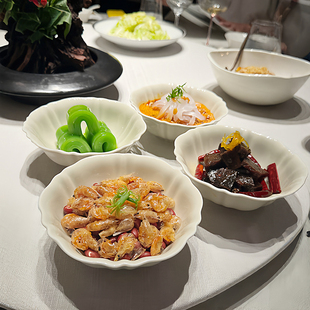酒店中厨餐具凉菜碗冷菜碗小吃小份碗纯白异形盘子会所商用特色盘