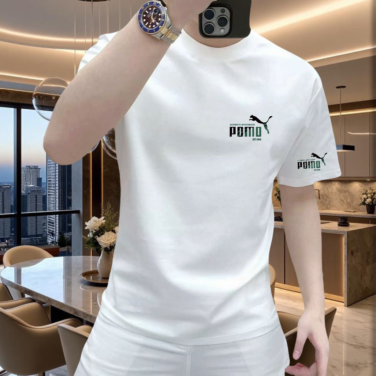 海外折扣外贸出口专柜余单夏季纯棉短袖T恤潮流印花休闲百搭短袖