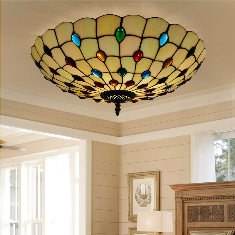 欧式艺术美式客厅卧室复式餐厅仿古凤尾美式玻璃创意现代吸顶灯具,家装灯饰光源,客厅吸顶灯,淘宝优惠券,粉丝福利购,淘宝优惠卷