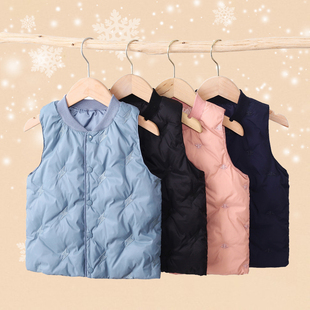 儿童羽绒马甲宝宝外穿羽绒背心巴拉可儿男童女童校服内穿保暖内胆