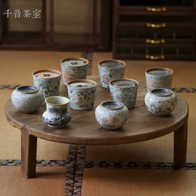 朴云堂釉下青花手绘建水水盂