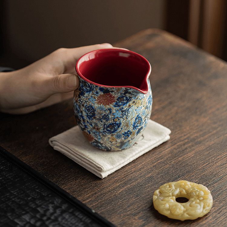 成艺万花元宝茶海陶瓷公道杯