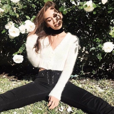 brandymelville高腰毛茸茸开衫