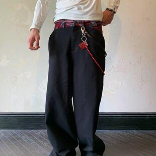 【AGD】DTHEREAL 拼接红珠金属链条定制树膏皮牌挂饰百搭裤链配饰