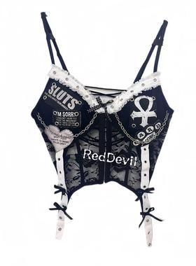 【AGD】RedDevil亚文化辣妹朋克remake重工吊带视觉系金属小众