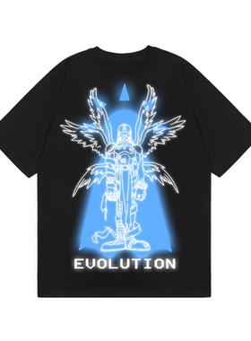【AGD】LeftOVEr 天使兽Evolution小众数码宝贝二次元情侣短袖t恤