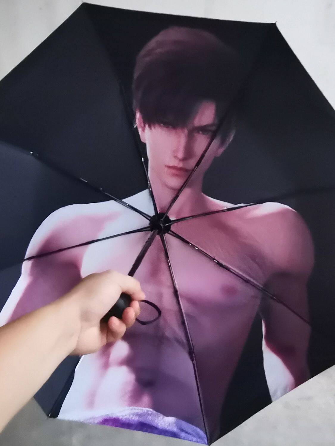 恋与深空黎深周边雨伞腹肌游戏周边三折全自动防晒黑胶晴雨两用伞