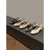 圆头珍珠粗跟包头凉鞋 DENTUATUA 25ss 优雅担当 女 被问爆