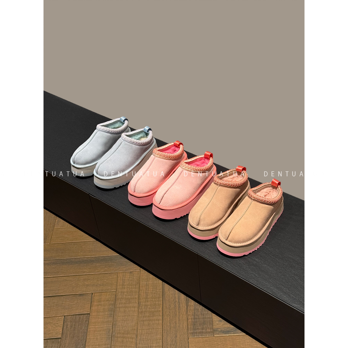 DENTUATUA 温柔治愈的冬日诗篇！25FW 厚底丑萌皮毛一体雪地靴女