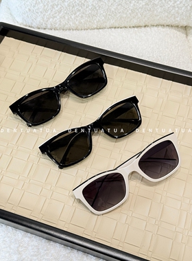 DENTUATUA 营造赛博都市感！25ss 拼色字母猫眼太阳镜墨镜 男女