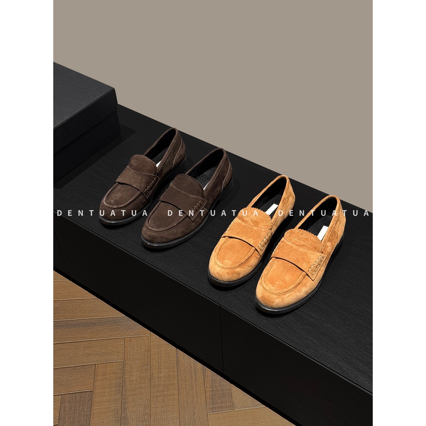 DENTUATUA 日系杂志女主感！25FW 平底一脚蹬浅口乐福鞋 单鞋女,女鞋,乐福鞋（豆豆鞋）,淘宝优惠券,粉丝福利购,淘宝优惠卷