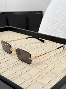 DENTUATUA 思想者zui克制的奢华！25FW 方形无框太阳眼镜墨镜男女