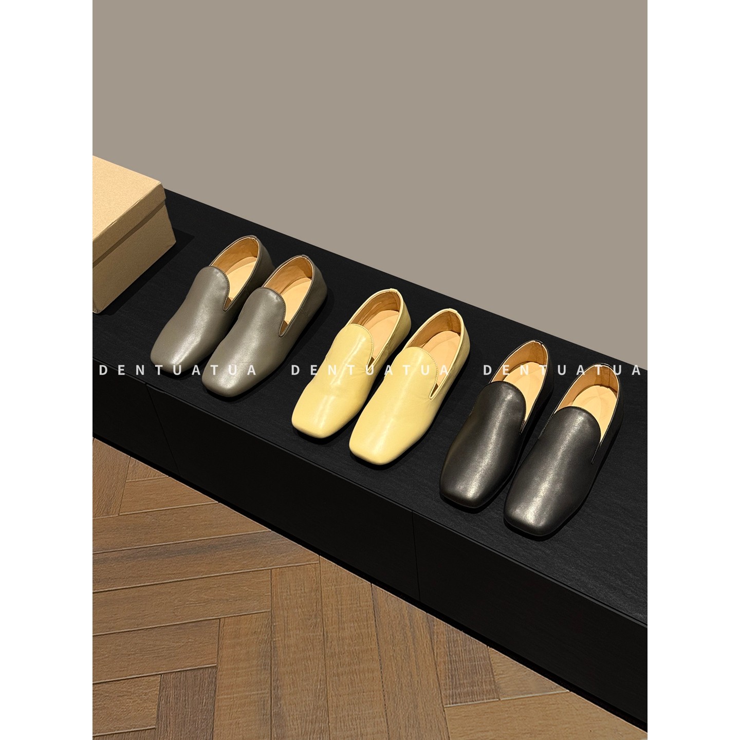 DENTUATUA 移动的职场体面！25FW 方头平底一脚蹬浅口单鞋 女,女鞋,浅口单鞋,淘宝优惠券,粉丝福利购,淘宝优惠卷