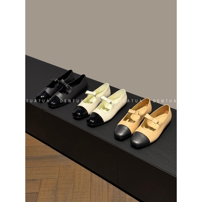 DENTUATUA 切换慵懒法式语境！25ss 蝴蝶结玛丽珍平底浅口单鞋 女