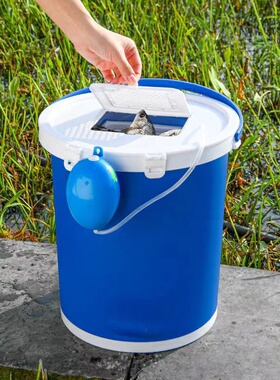 20L大容量可折叠水桶便携车载加厚带盖钓鱼活鱼装鱼桶TPE软胶水桶