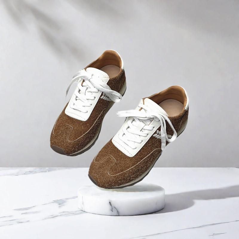 舒适秋冬系带外贸德训鞋复古圆头