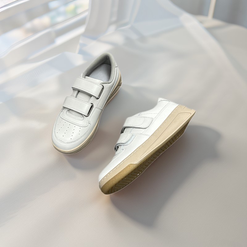 VANHONGO笑脸魔术贴小白鞋