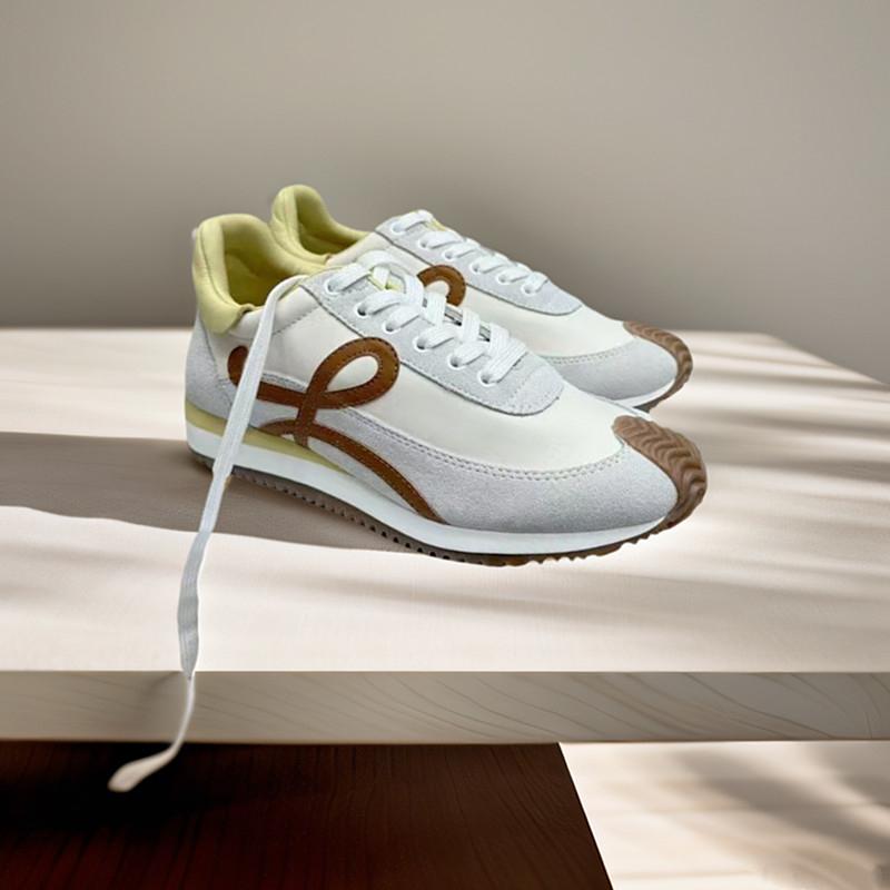 外贸全真皮拼色系带休闲鞋