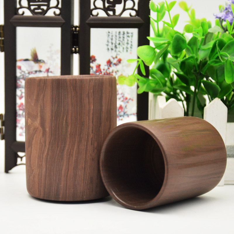 山东特产正品天然木鱼石手工大茶水杯子保健养生口杯非紫砂麦饭石,餐饮具,随手杯,淘宝优惠券,粉丝福利购,淘宝优惠卷