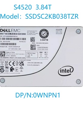 Intel 戴尔S4520 3.84T 2.5 SATA固态硬盘SSDSC2KB038TZR 0WNPN1