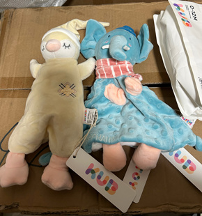 入口睡觉公仔宝宝睡眠毛绒兔子手偶 KUB可优比婴儿安抚玩偶安抚巾