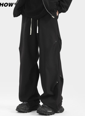 VIISHOWcity hipster美式冲锋裤男秋季新款潮牌直筒裤宽松休闲裤