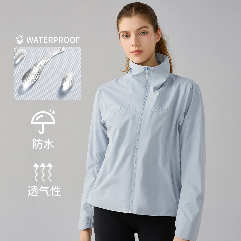 DAW010秋冬户外拉链外套软壳立领加绒冲锋衣防风防水防污登山服女