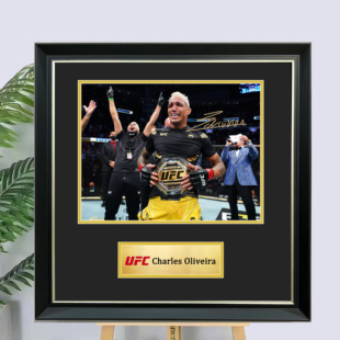 定制奥利维拉 UFC格斗签名照片装裱相框海报裱框收藏