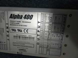 MA4009442A 电源Alpha 400