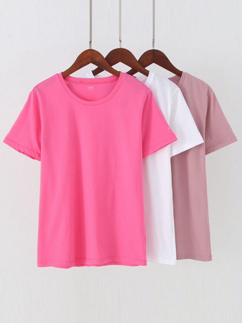 AB 속옷 여성 순면 중년 및 노인 티셔츠 순면 느슨한 플러스 사이즈 어머니와 할머니 반팔 흰색 바닥 셔츠 언더 셔츠