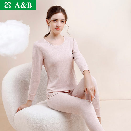AB秋衣套装女圆领纯棉柔肤保暖