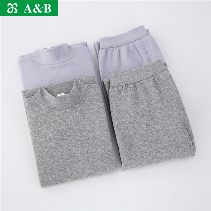 ab保暖内衣三层中高领大码