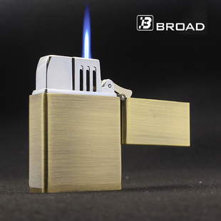公司logo私人订制款合金充气直冲打火机博达416经典大方防风家用