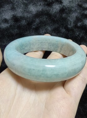 亏出 天然无染色天河石手镯 有瑕疵 圈口54