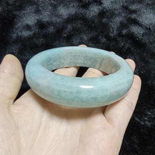 亏出 天然无染色天河石手镯 有瑕疵 圈口54