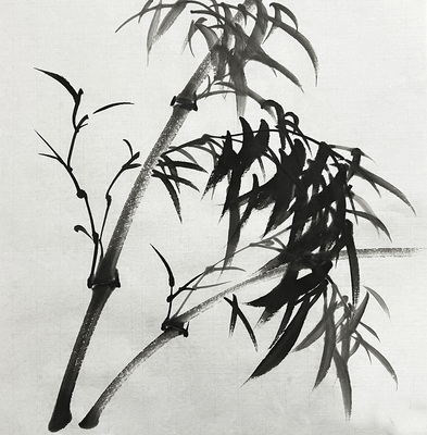 八开花鸟画耕墨轩名家墨竹水墨画