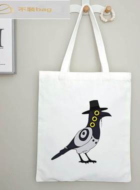 kpop demon hunters猎魔女团黑色使者周边印花帆布包手提帆布袋子