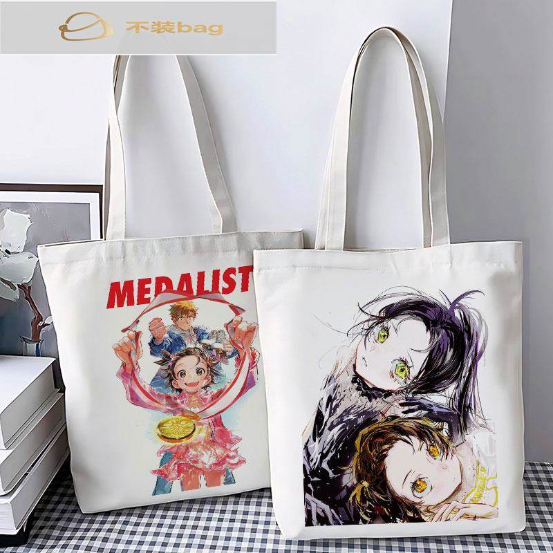 金牌得主外围帆布包定制学生大容量书教程手提袋午餐盒拉炼肩包