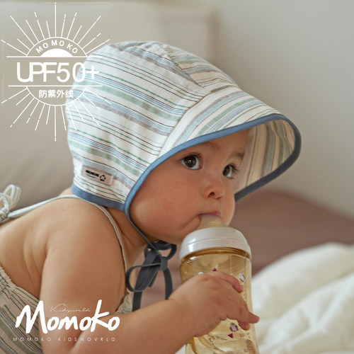 momoko条纹大帽檐遮阳帽