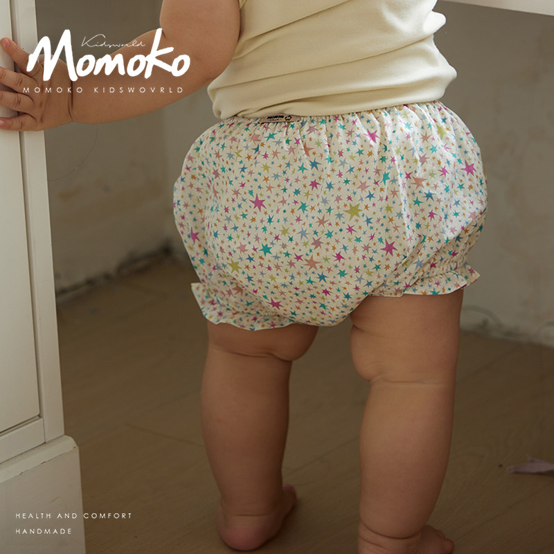 婴幼儿短裤春夏短裤休闲星星女童男宝宝舒适轻薄不勒肚大屁屁裤