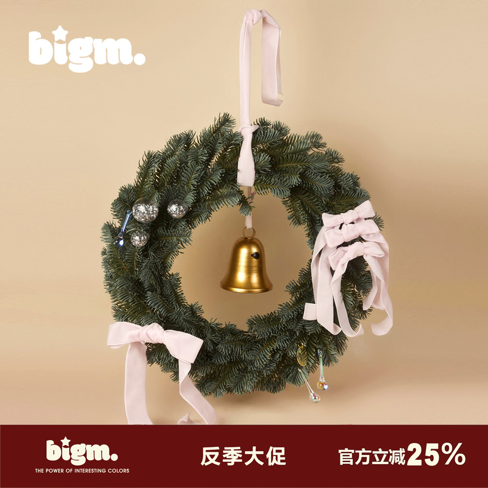 bigm蝴蝶结仿真诺贝松圣诞节树花环袜女友情人节新年礼物家居摆件