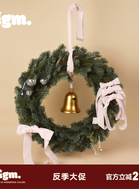 bigm蝴蝶结仿真诺贝松圣诞节树花环袜女友情人节新年礼物家居摆件